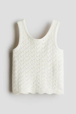 Camisole en tricot pointelle