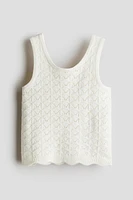 Camisole en tricot pointelle
