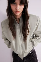 Bomber Jacket with Shoulder Pads