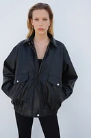 Oversized Coated Jacket