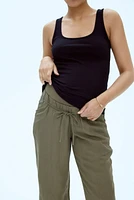 MAMA Linen-Blend Pants