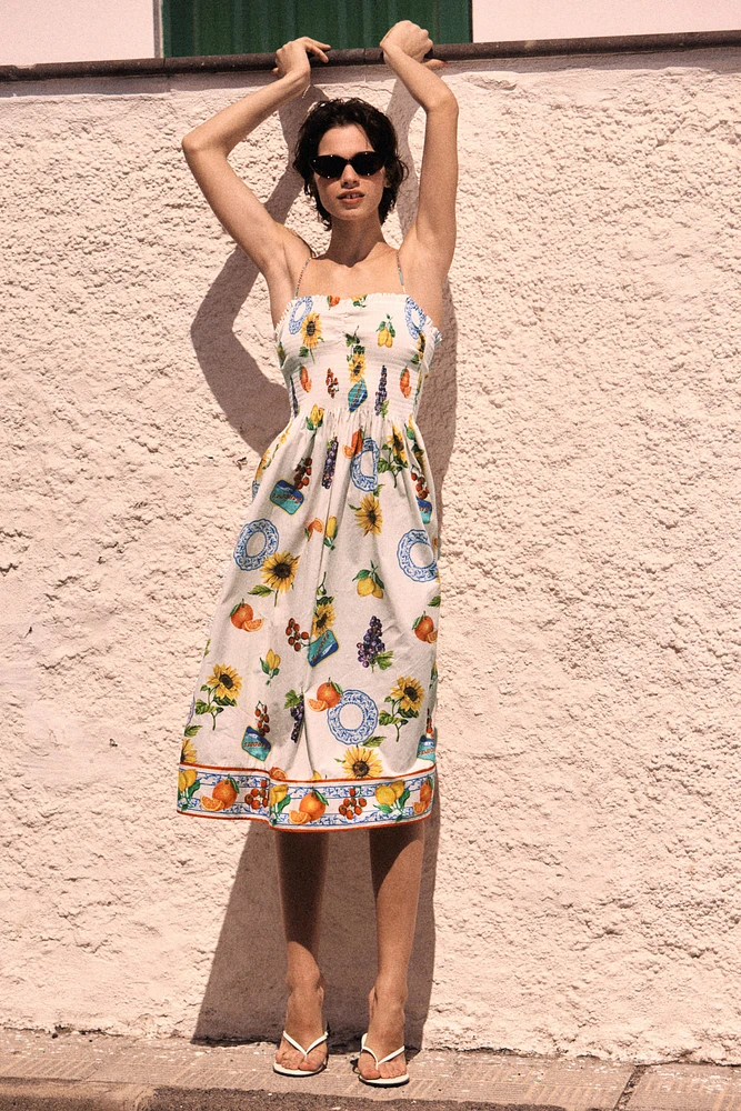 Smocked-bodice Dress