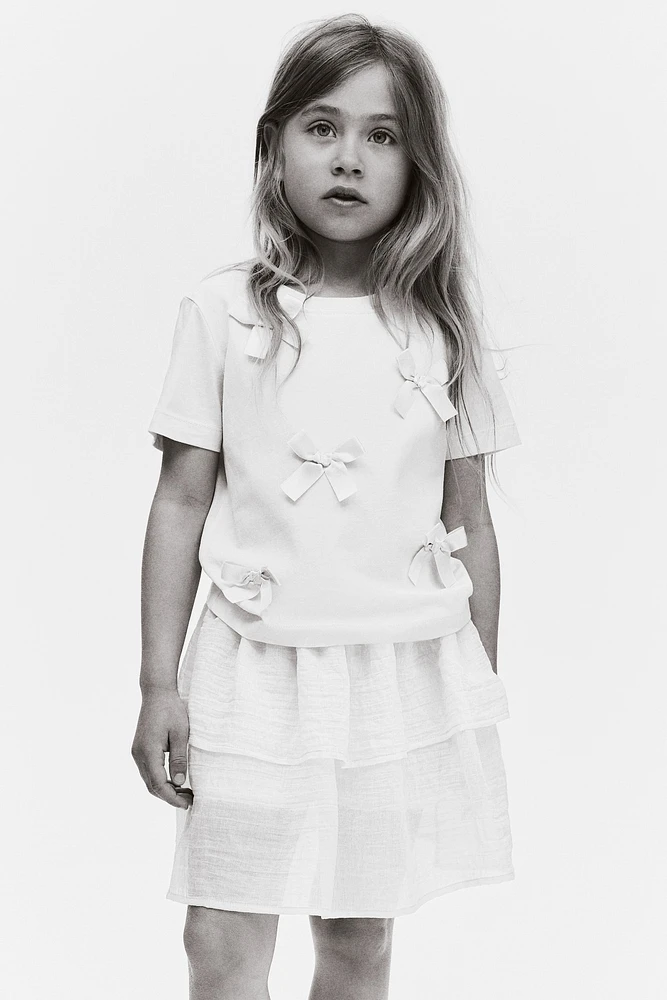 Tiered Cotton Skort