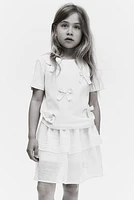 Tiered Cotton Skort