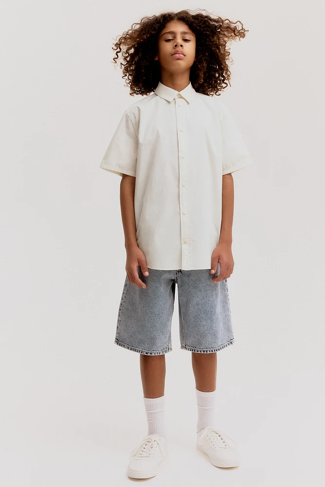 Short-Sleeved Cotton Shirt