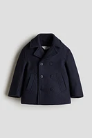 Cashmere-blend pea coat