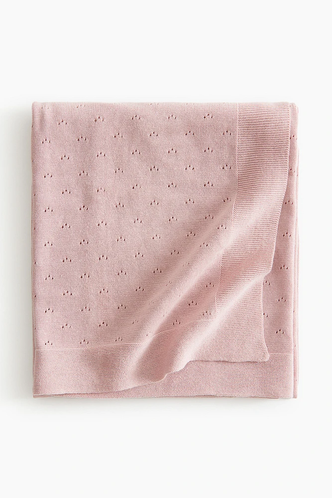 Cotton Pointelle Baby Blanket