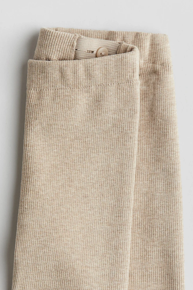 Ribbed Cotton Leggings