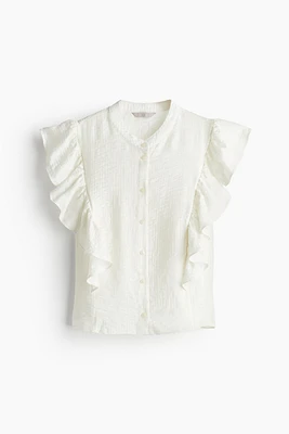 Ruffle-trimmed Blouse