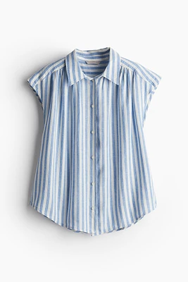 Chemise sans manches en lin mélangé