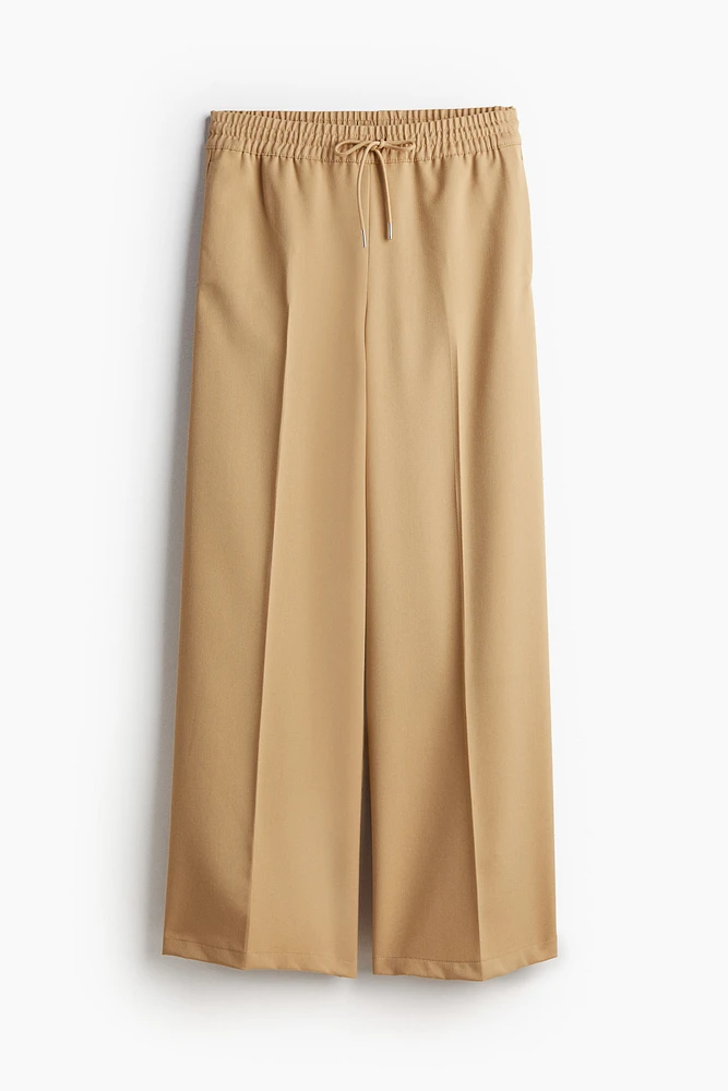 Wide-cut Pull-on Pants