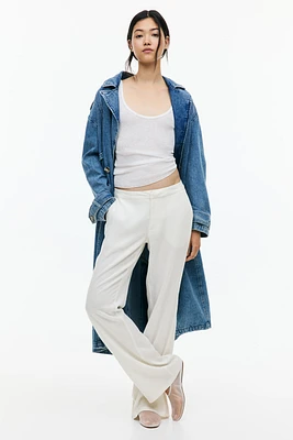 Linen-Blend Dress Pants