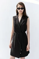 Robe blazer avec ceinture à nouer