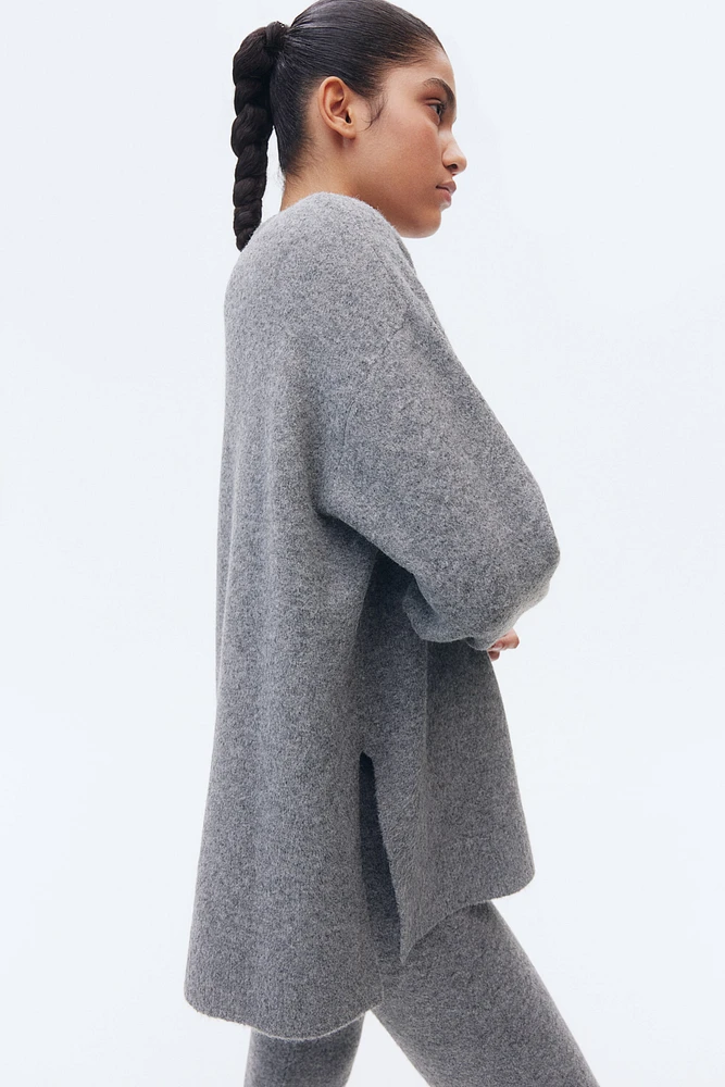 Fine-Knit Sweater with Collar