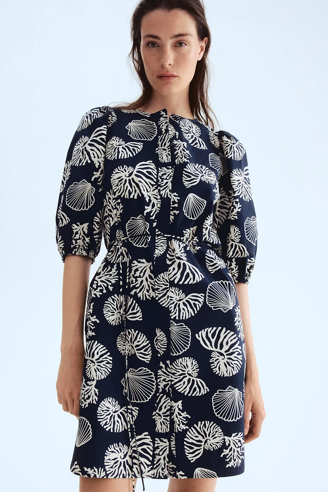 Puff-Sleeved Dress