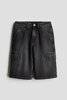 Denim Cargo Shorts