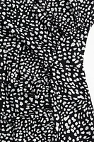 Draped Mock Turtleneck Dress