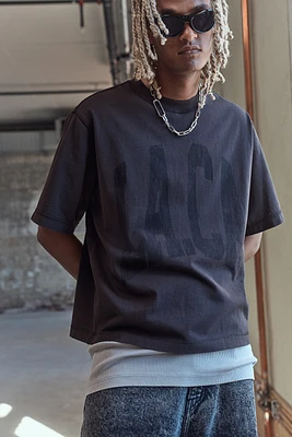 Oversized Fit Washed Printed T-shirt