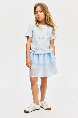 Tiered Cotton Skort