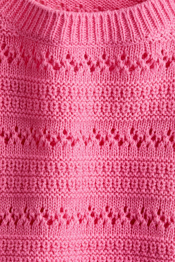 Chandail en tricot pointelle de coton