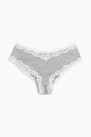 5-pack Cotton and Lace Hipster Briefs