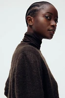 Short-Sleeved Mohair-Blend Top