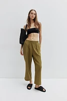 Pantalon taille froncée