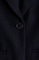 Textured-Weave Blazer