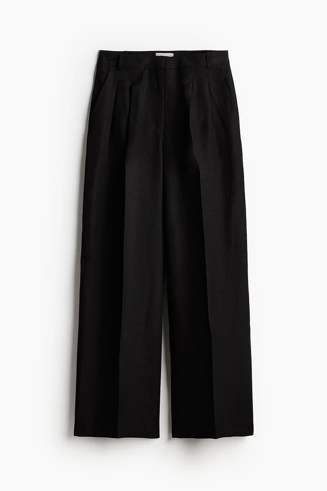 Dressy Linen-blend Pants