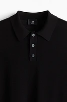 Regular-Fit Hole-Knit Polo Shirt