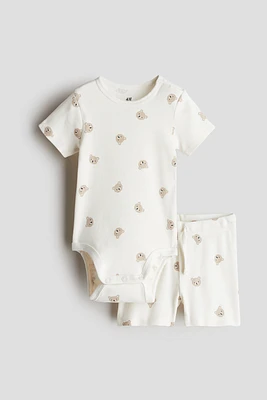2-piece Ribbed Cotton Set