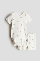 2-piece Ribbed Cotton Set