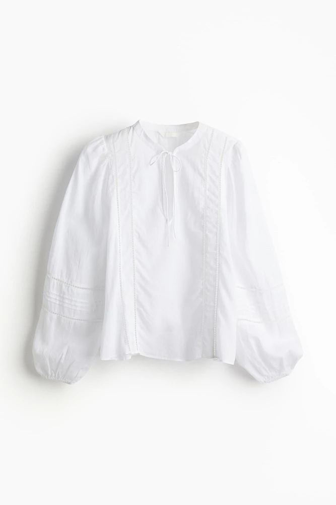 Ramie-blend Blouse