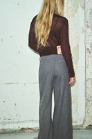 Wide-Leg Dress Pants