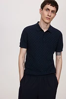 Polo Coupe Amincie en maille texturée
