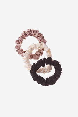 Pack de 3 scrunchies em seda