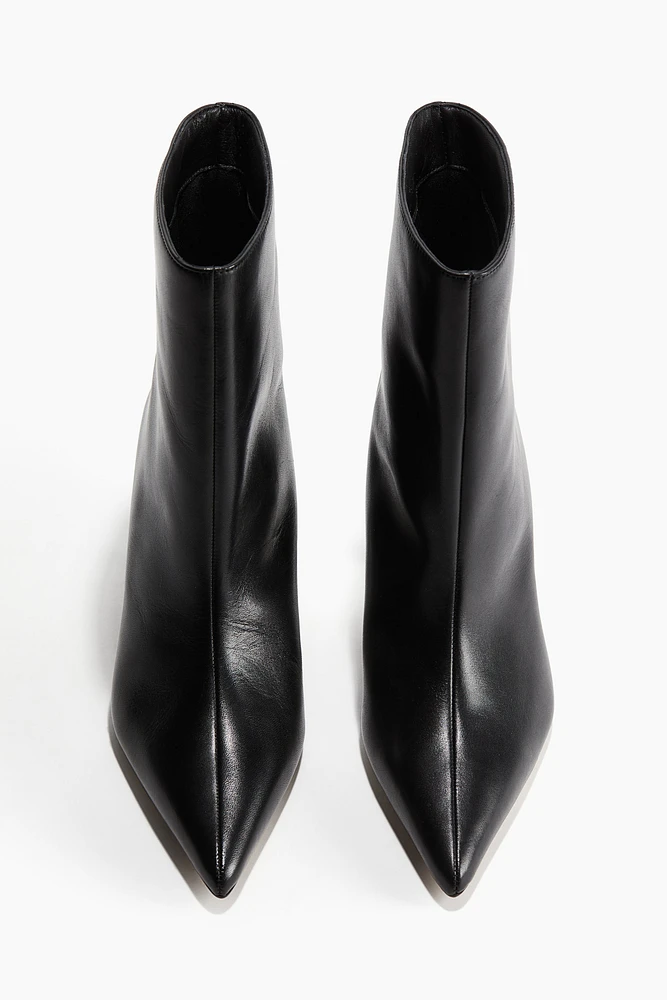 Pointed Leather Boots