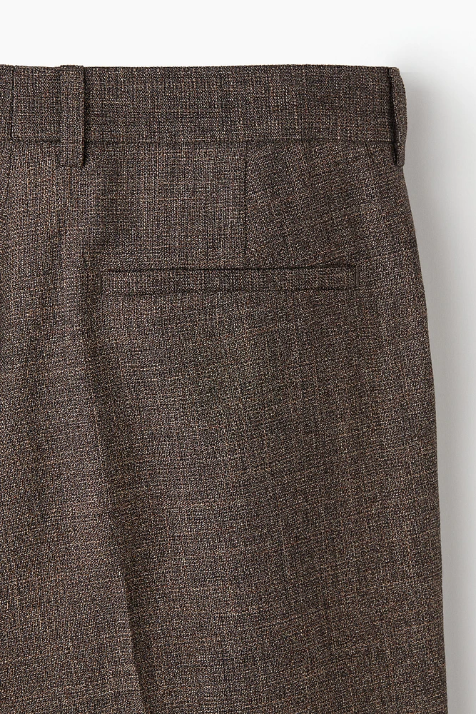 Wool-Blend Pleat-Detail Pants