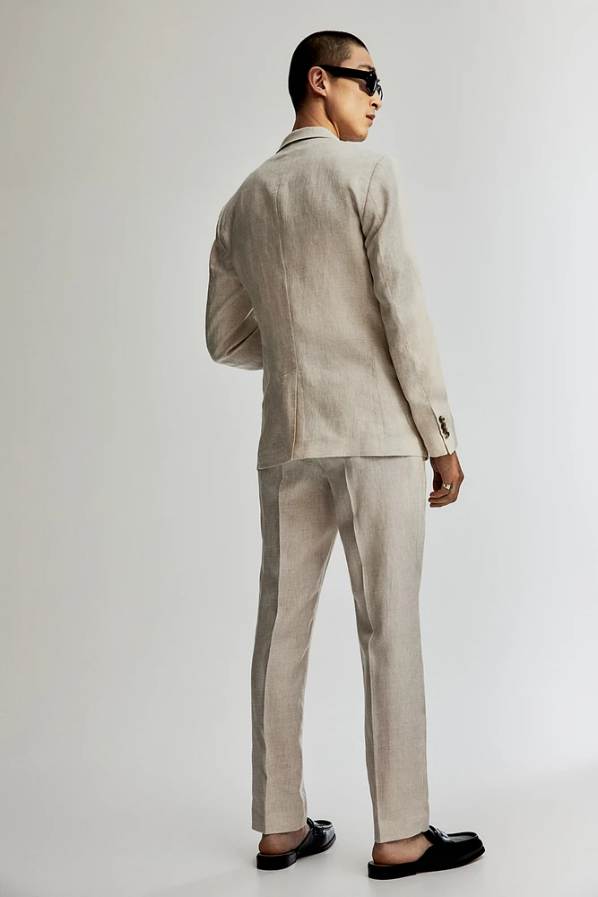 Slim Fit Linen Suit Pants