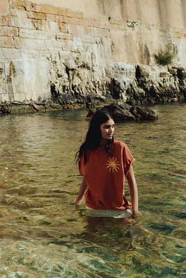 Oversized T-Shirt with Motif