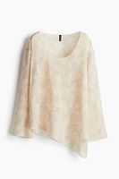 Asymmetric-hem Chiffon Top