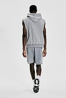 Loose-Fit Sleeveless Sports Hoodie