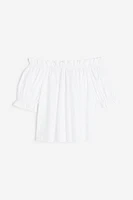 Ruffle-trimmed Off-the-shoulder Top