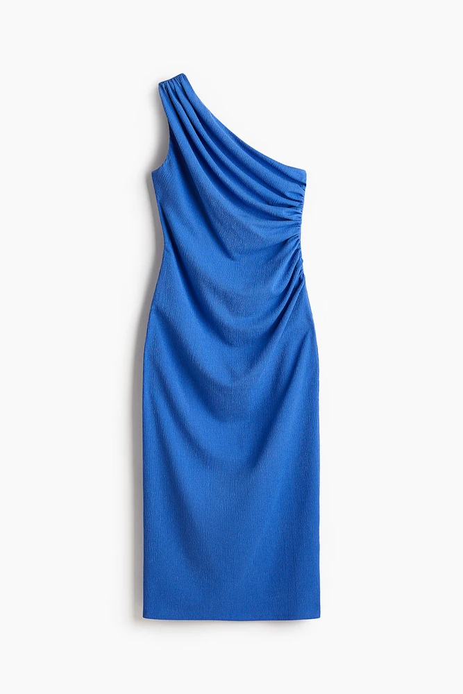 Draped One-Shoulder Dress
