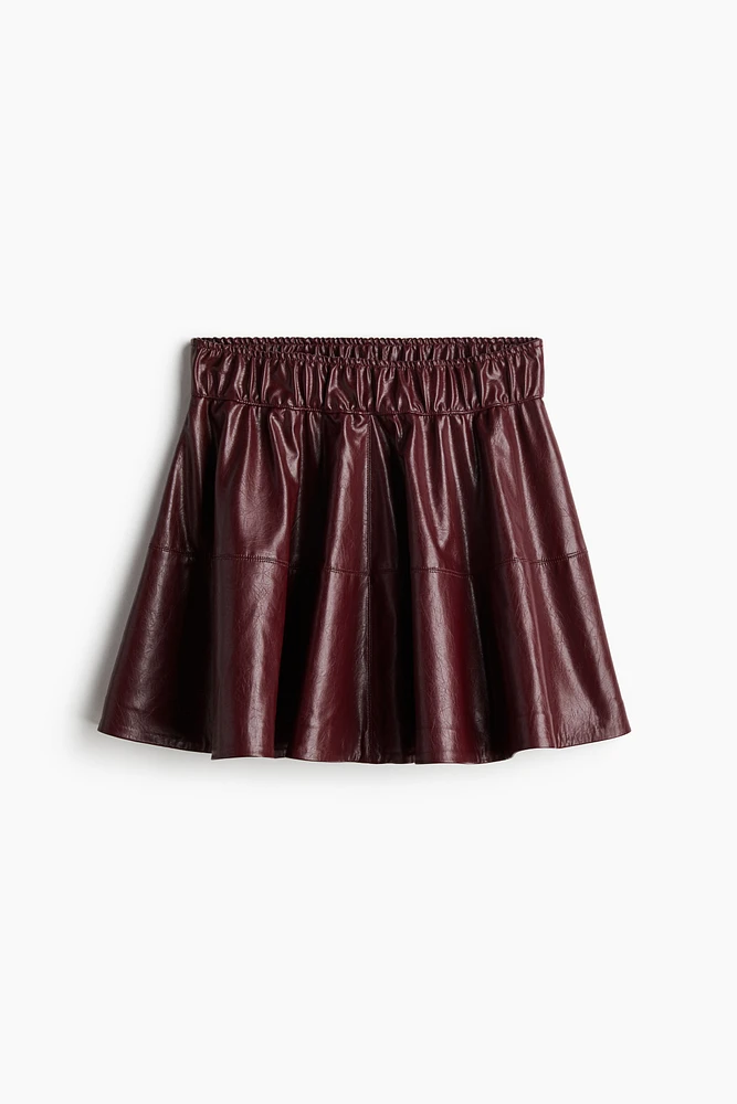 Flared Coated Skirt