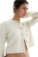 Moss-Knit Cardigan