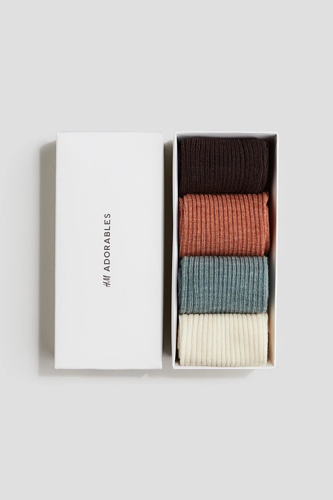 4-pack Wool-Blend Socks