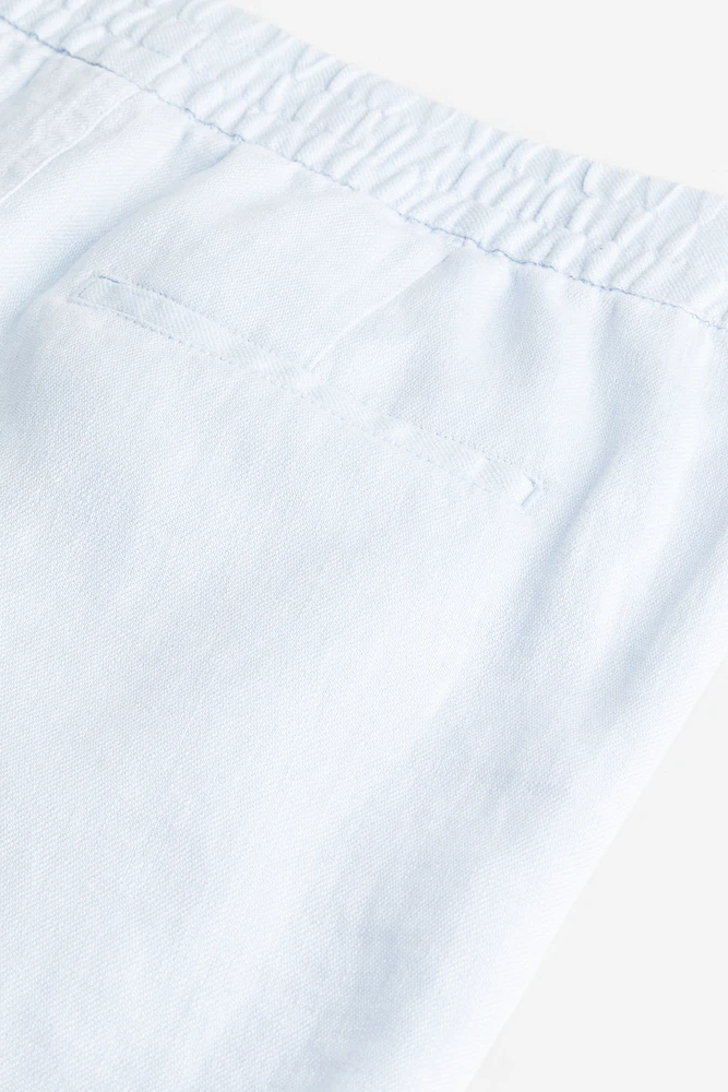 Regular Fit Linen Shorts