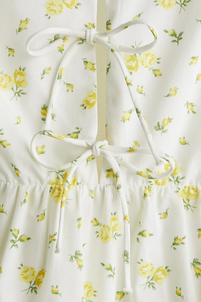 Robe en popeline avec détails noués