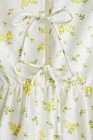 Robe en popeline avec détails noués